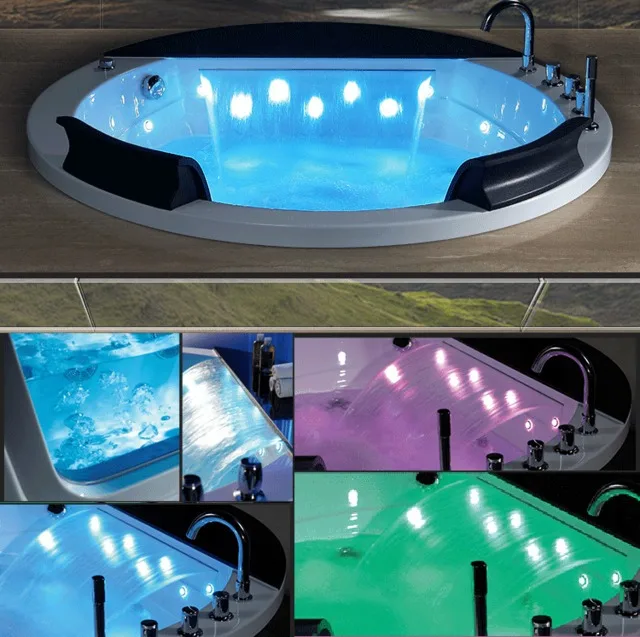 Two Person massage bathtub/Whirlpool Freestanding Double bath tubs acrylic Swimming pool
