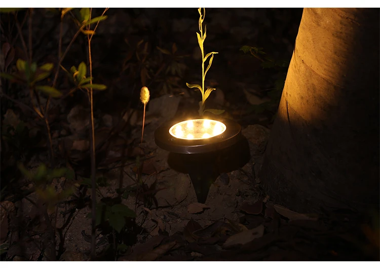 4 pack solar charge ground  disk light waterproof ground disk garden solar lights