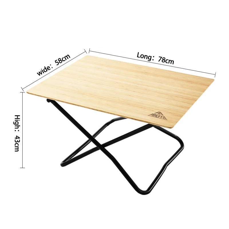 Открытый алюминиевый складной стол Areffa из бамбука, алюминиевый складной стол, алюминиевый стол для улицы