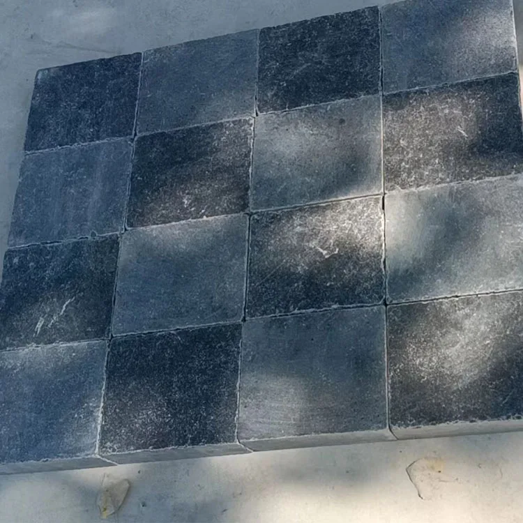 Popular Blue limestone Floor Tile Bluestone honed paver price French Pattern For Garden Paving