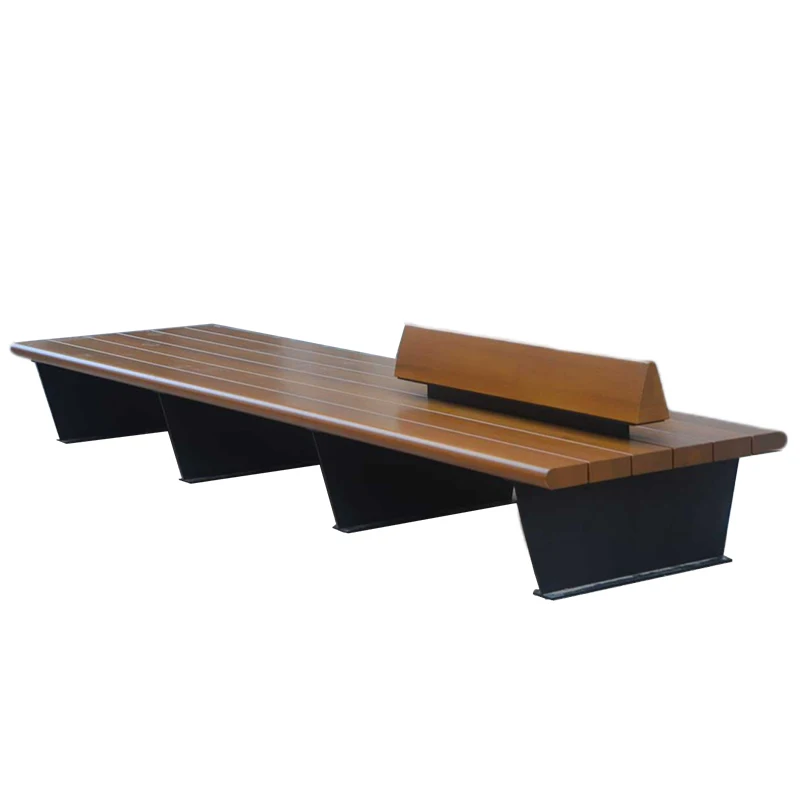 Park benches heavy duty seat large garden furniture outdoor wood bench for public street