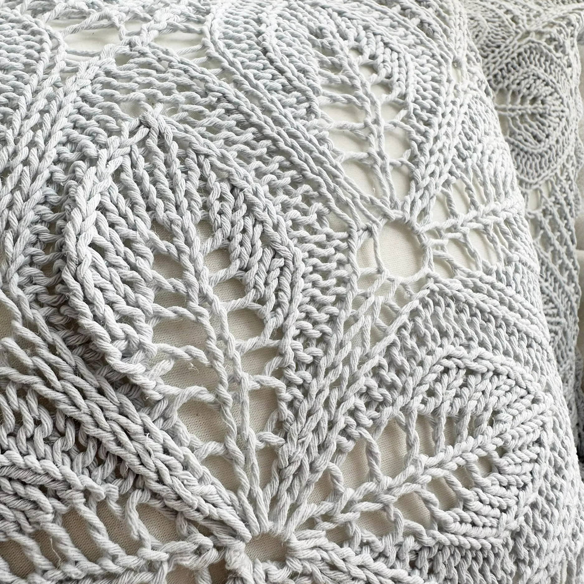 QD Tex Decorative Designer Yellow Sofa Crochet Cushions Throw Pillows for Home Decor