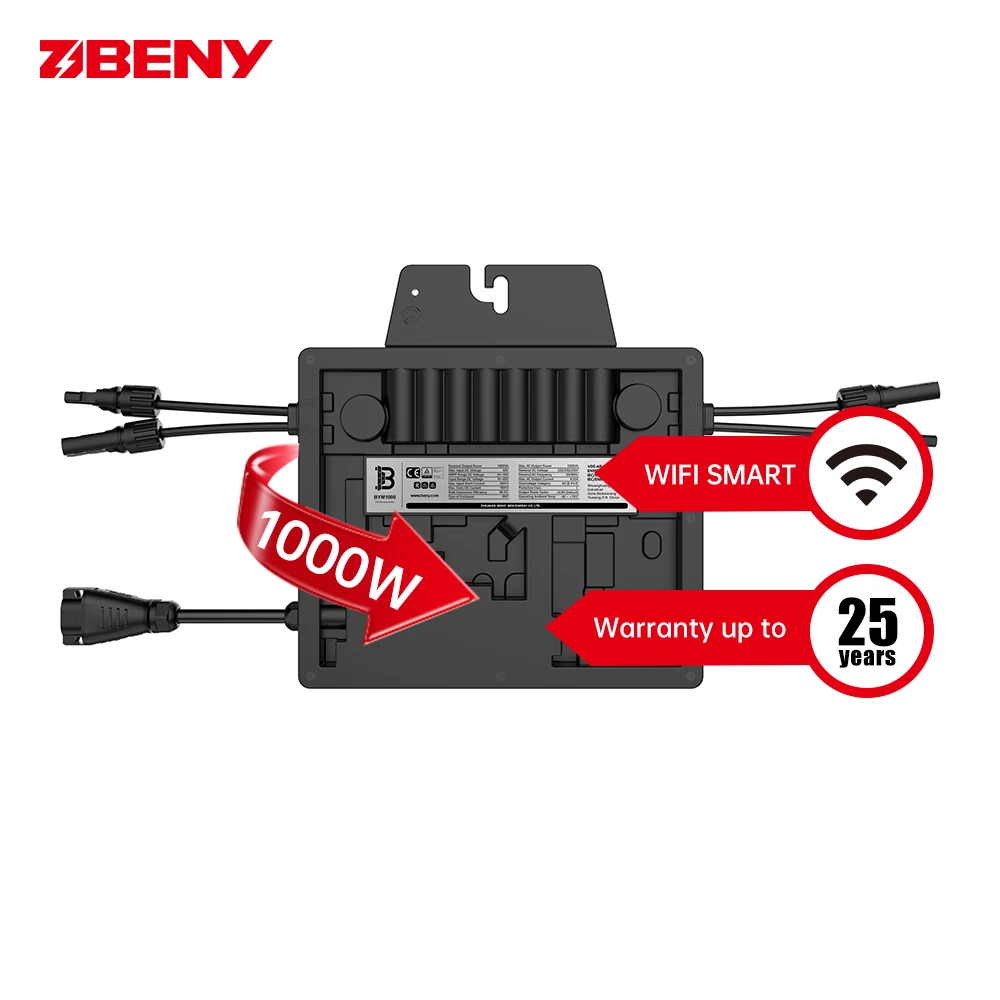 BENY IP67 1000W Solar Grid Micro Inverter 10 Years Warranty CE TUV VDE INMETRO Microinverter 1000w For Solar System With Wifi