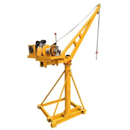 360 degrees rotate 200kg 400kg 500kg 1000kg 2000kg  outdoor use mini engine crane construction lift crane