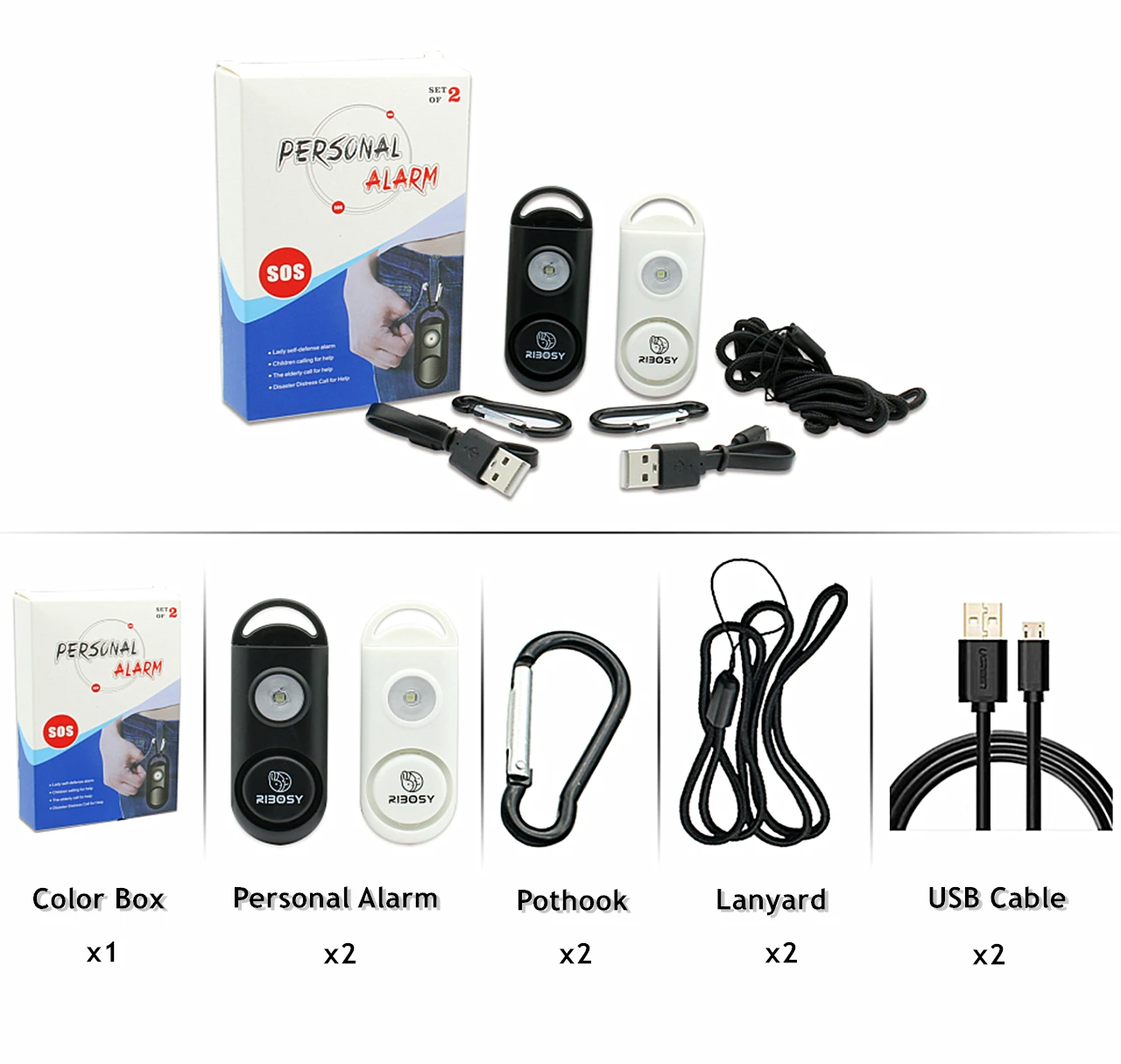 Wholesale 120DB safesound Personal siren alarm Emergency portable security Alert Attack Panic Keychain Safety alarm