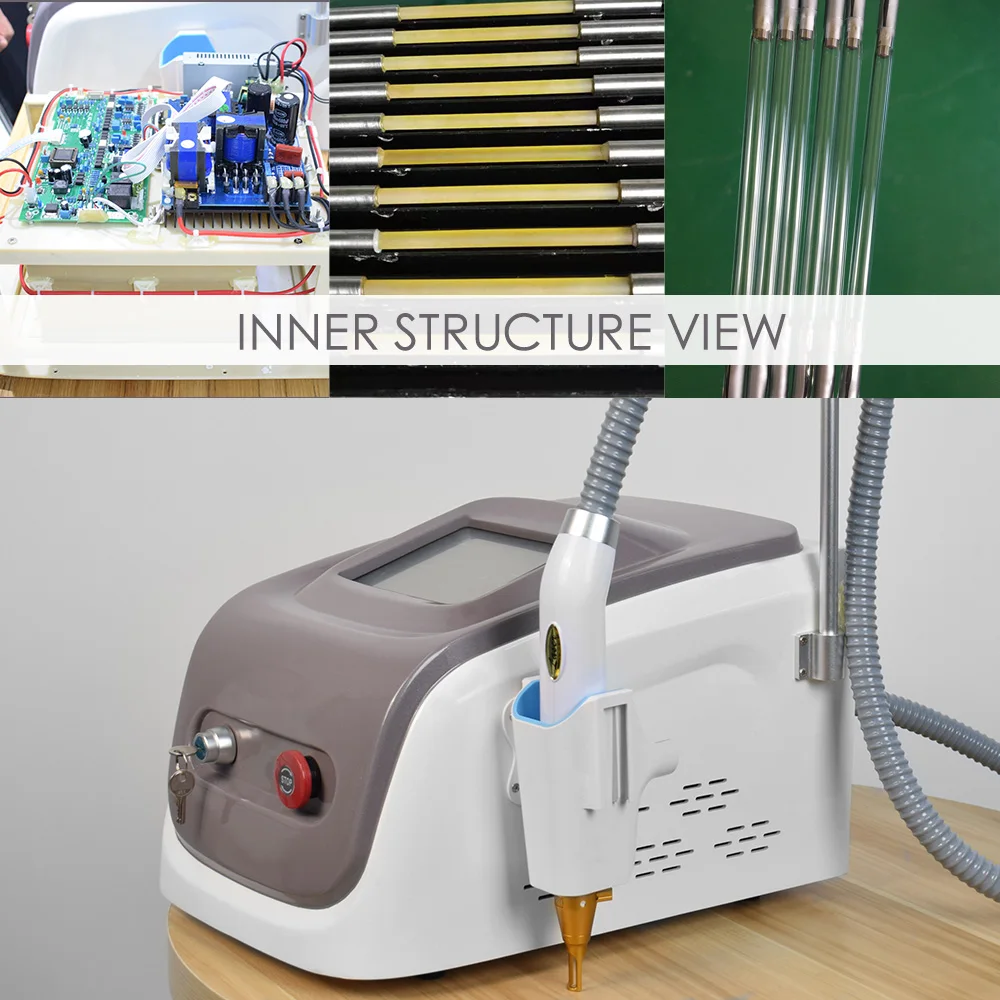 Новый дизайн Настольный пикосекундный q переключатель Nd:yag Лазерный углеродный пилинг пикосекундная машина удаление татуировки