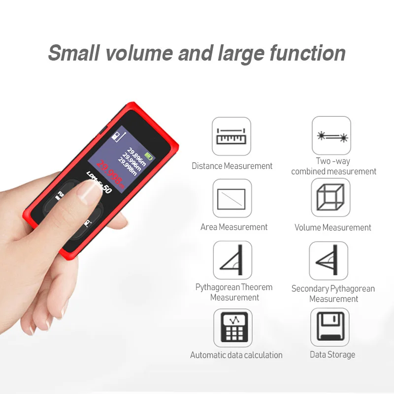 Portable Engineering Measuring Devices 0.05-165ft Handheld Laser Distance Meter Optical Instruments Laser Distance Meter