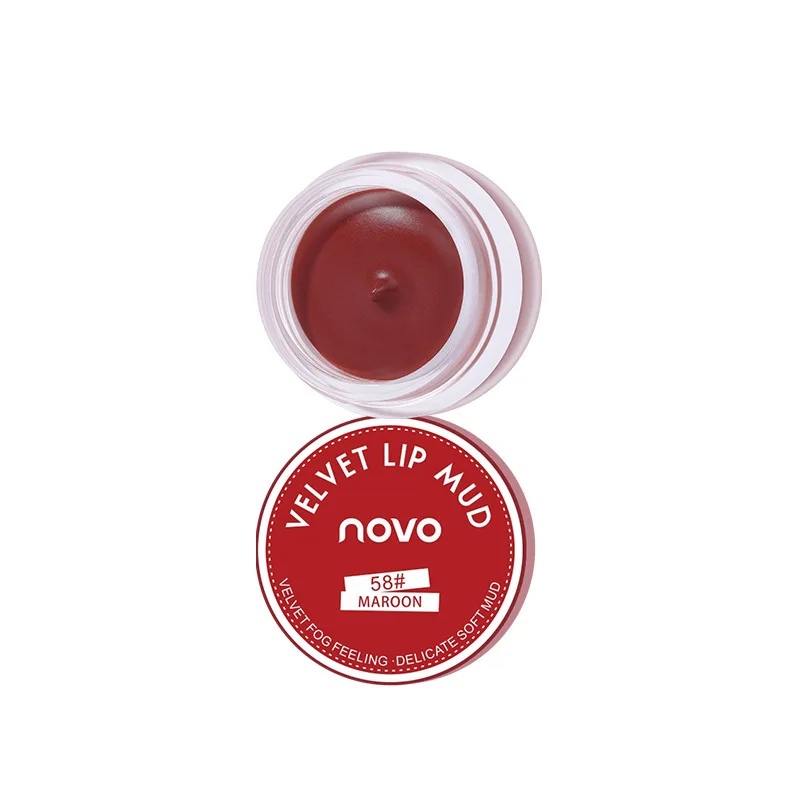 NOVO Velvet Matte Jelly Lip Mud Cream  Waterproof Moisturizing Smooth Lip Tint Makeup
