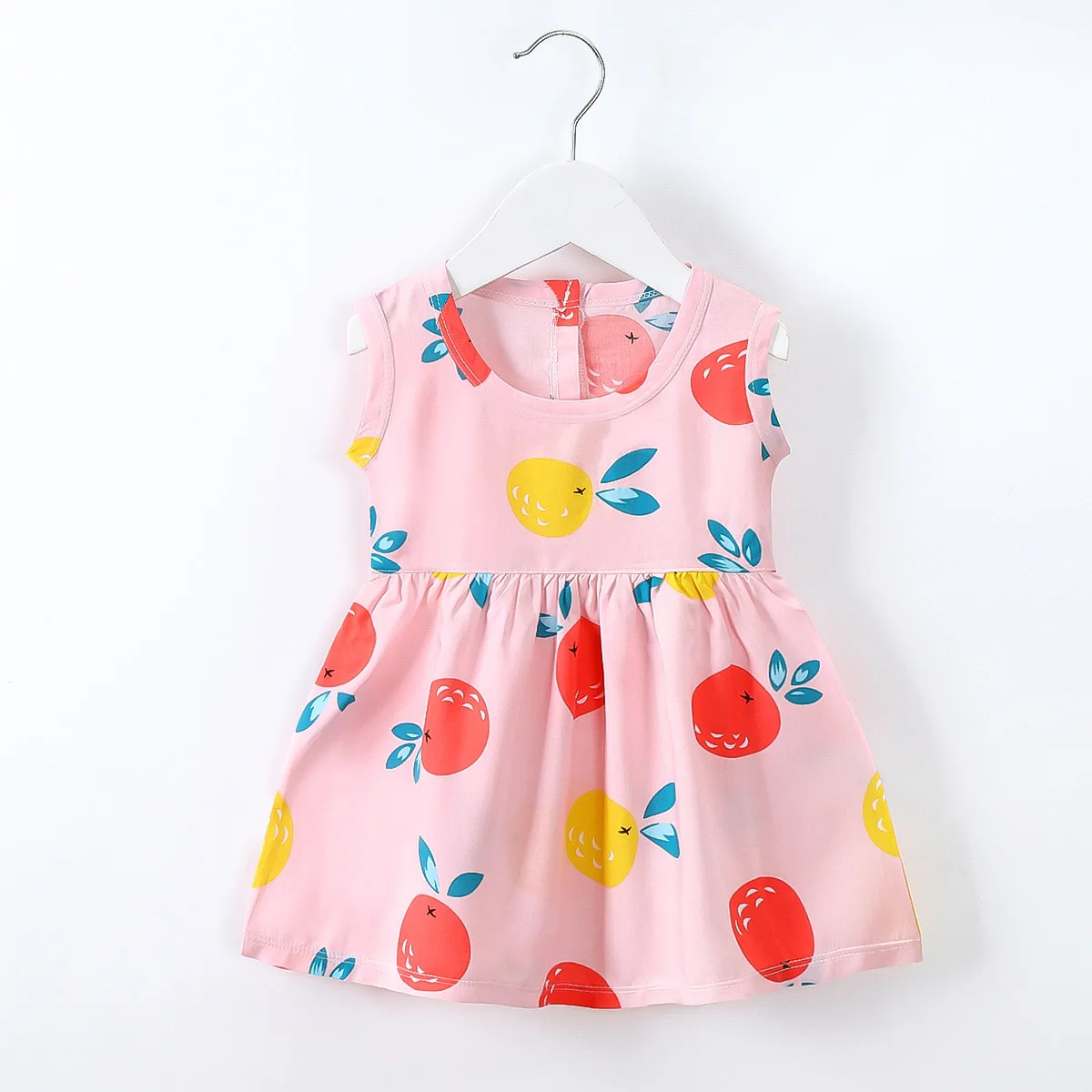 Summer new girls cotton silk princess dress 0-8 years old baby girl nightdress wholesale