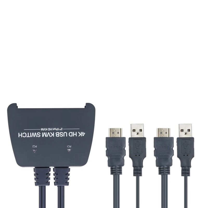 VCOM встроенный USB HDMI кабель 4K KVM переключатель с кнопкой переключения