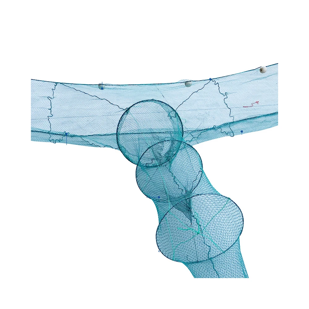 long train folding PE net fishing trap net crab with ring frame  2022 Yoursjoys Wholesale Hot Sale