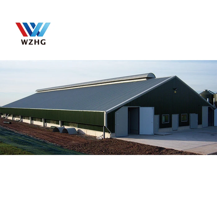 Low Cost Prefab Metal Farm Steel Structure Cowshed Horse Sheep Farm Building Barn Stable For Sale