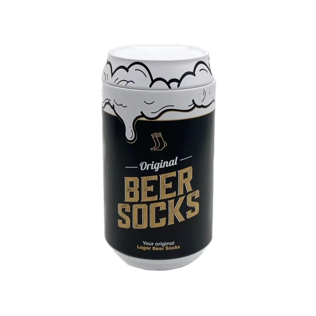 500 ML Cola Empty Tin Can Custom with Round Beer Pop-Top 17 oz Cute Fun Tin Cookie Snack Textile Socks Packing