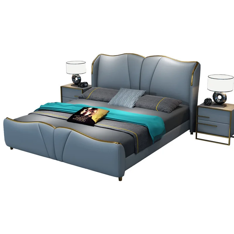 Набор мебели для спальни, без матраса, модная мягкая обивка, 1,8 м