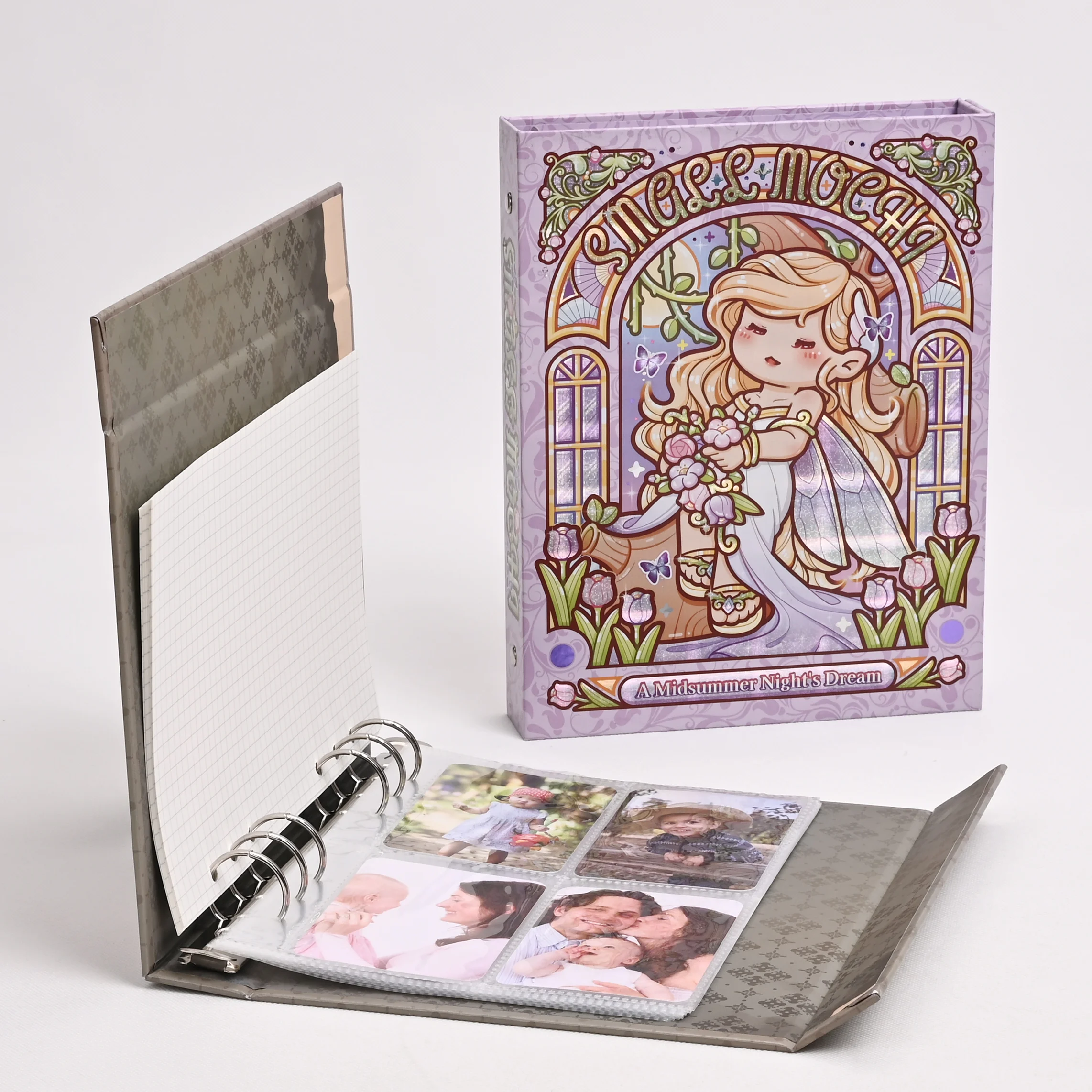 Custom Printed Binders Album Photo Baby Kids Wedding Flexible Photo Album Promotional Binders as Children Gifts