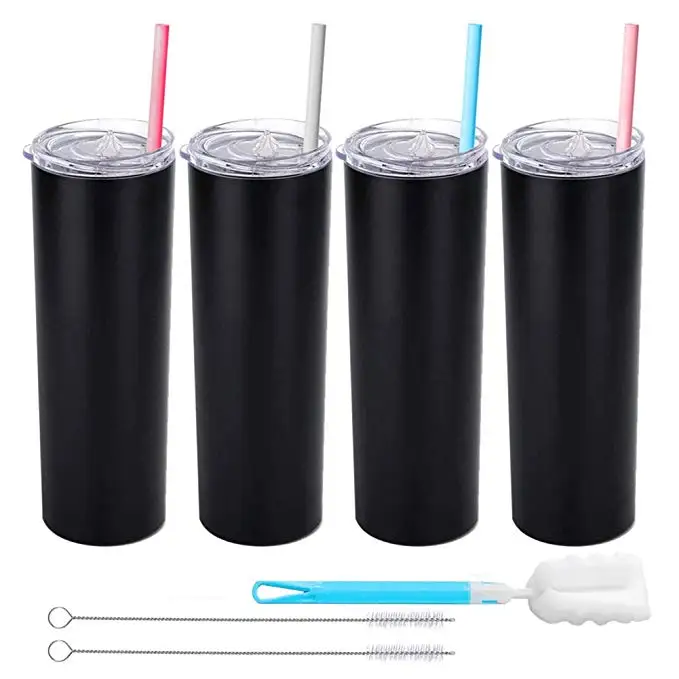 20 oz Stainless Steel umbler, Double Wall Insulated with Lid and Straw