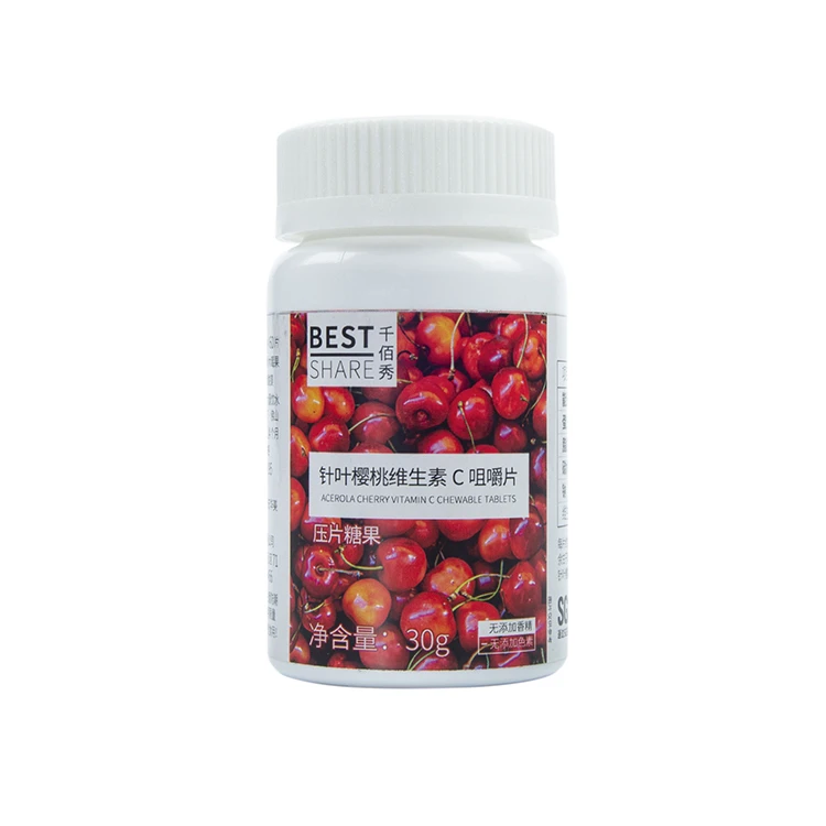 
Practical Hot Sale Vitamin C Chewable Tablets Chewable Tablets Health Care Supplement Pressed Candy 