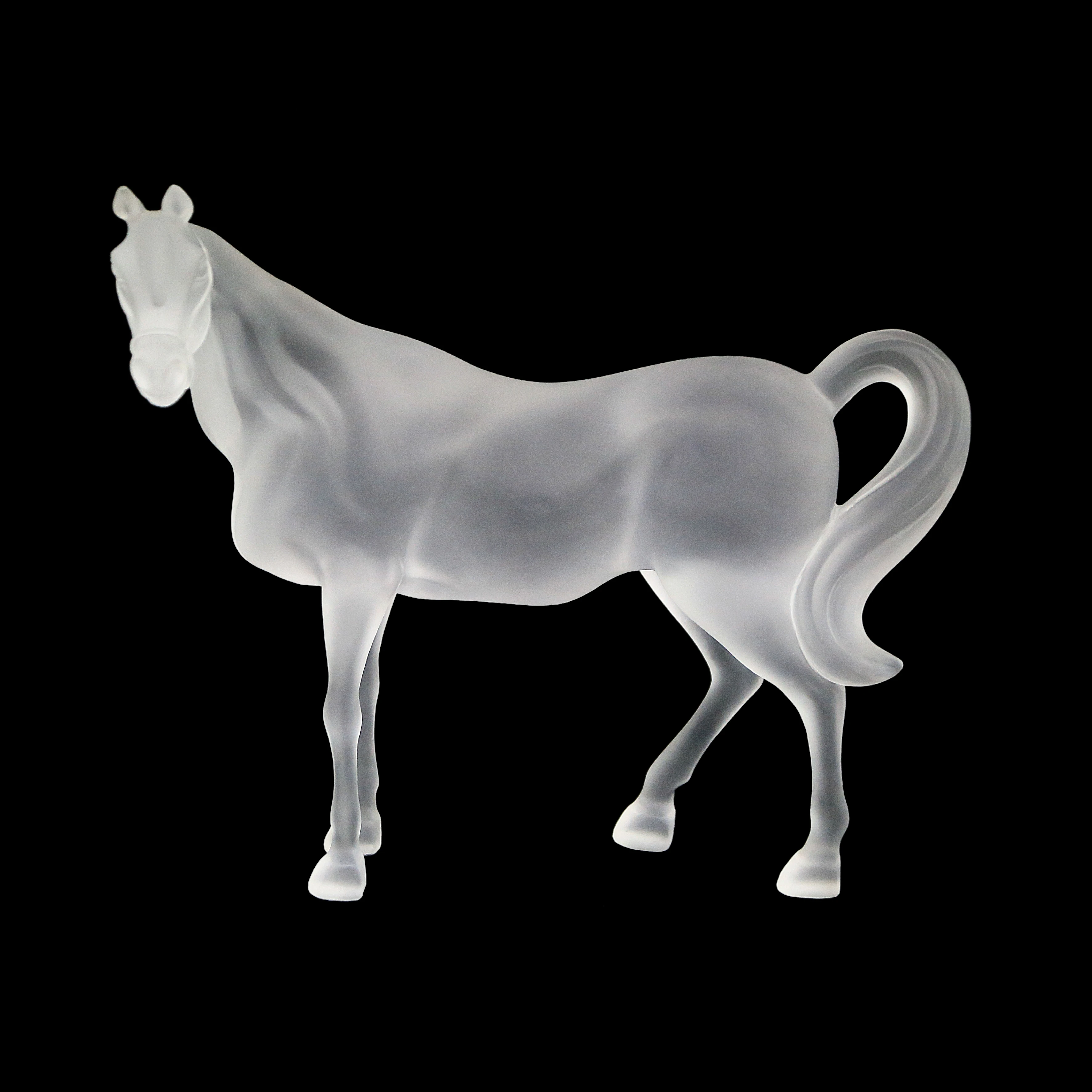 latest  high grade Luxury collection crystal  arabian horse sculpture for home decoration wedding hotel display