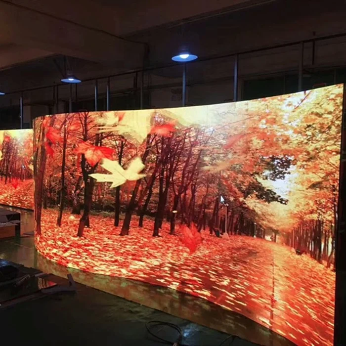 P2.5 Indoor Flexible Led Advertising Screen Soft Display Video Wall Full Color Round Led
