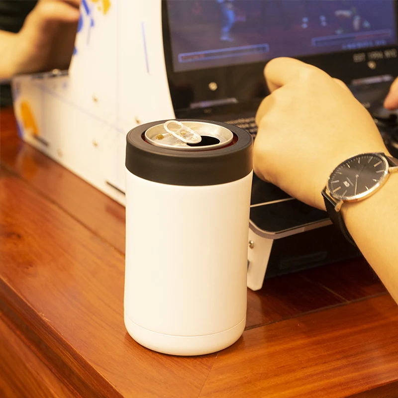 Custom 12oz Stainless Steel Cola Beer Bottle Can Cooler Holder With Logo