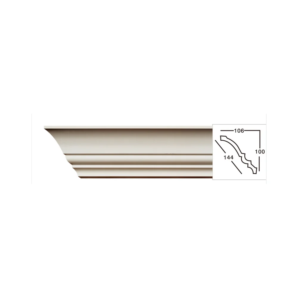 pop Lightweight Waterproof polyurethane Interior Cornice Moulding Unique Crown Molding for Sale wave ceiling Free sample
