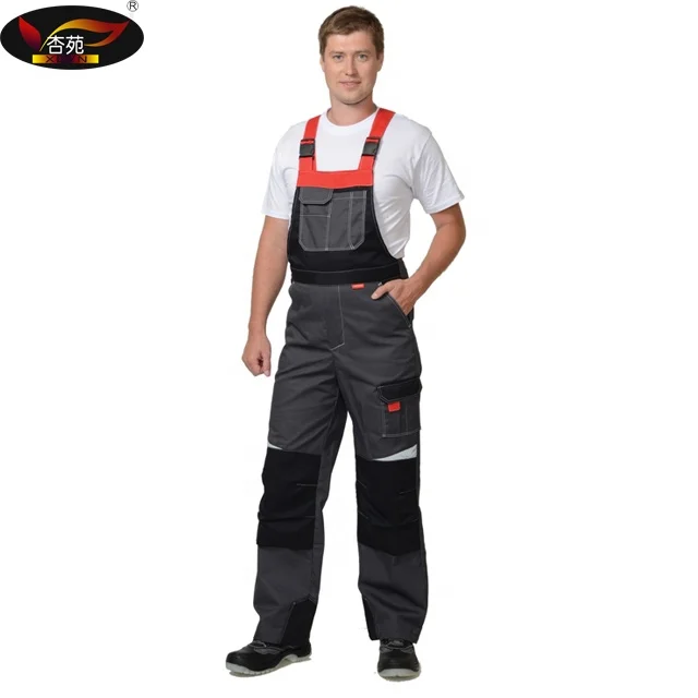 Durable Construction Worker Bib Pant Safety Overalls Workwear