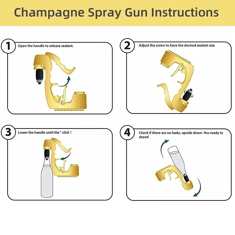 Hot sale Metal material champagne wine bottle beer dispenser sprayer gun