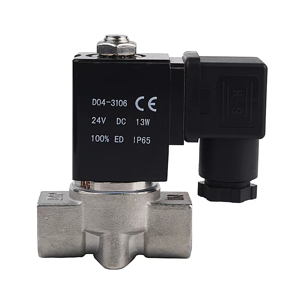 Wholesale Prices Micro Mini Stainless Steel Valve Solenoid Valve 24V Braking Car Accessories Two Way Solenoid Valve