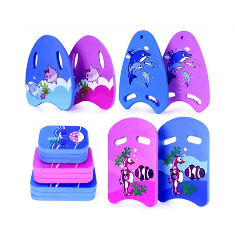 Factory Wholesale New designed cartoon soft A/U shape EVA foam swim kickboard for adult/child water fitness swimming kick board