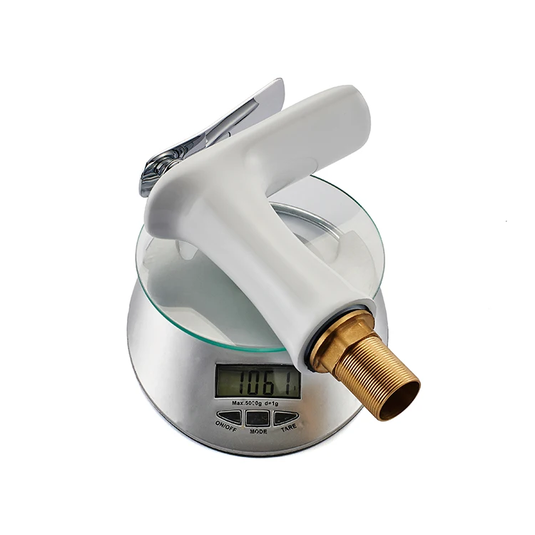 YUNDOOM OEM Washbasin Water Mixer Wholesale Bathroom Chrome White Deck Mount Musluk Factory Lavatory Washroom Brass Basin Faucet