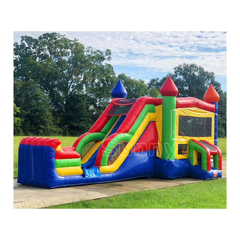 PVC water moon commercial moonwalk bouncer bouncy jump castle inflatable bounce house combo with slide