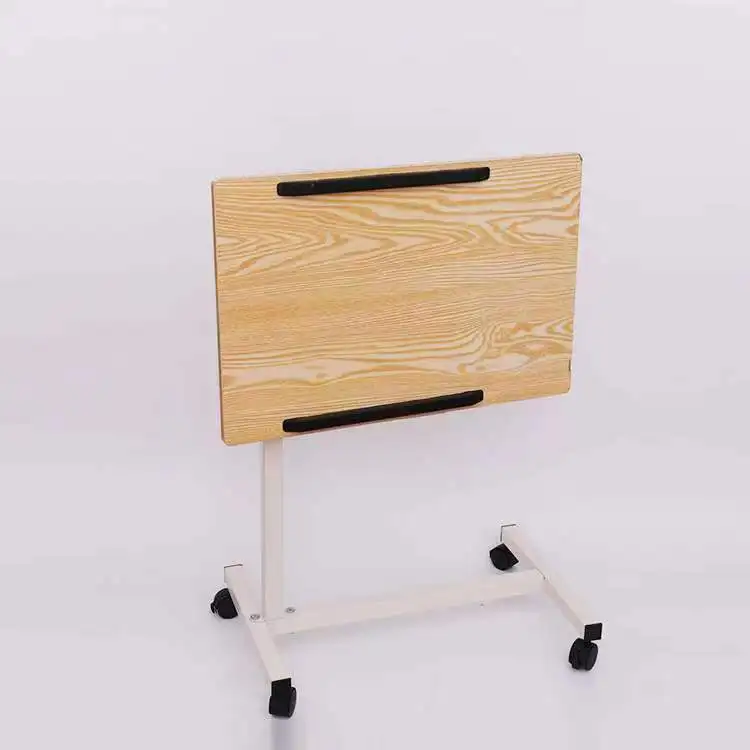 Factory product Portable Hospital Over bed Table For Dining Height Adjustable Medical Dinning Nursing Table with wheel
