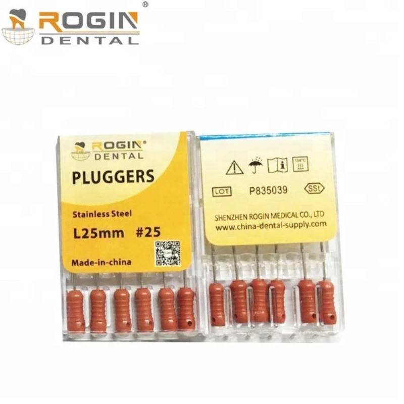 Stainless Steel Dental Pluggers Dental Endo Files Rogin Dental Pluggers For Hand Use