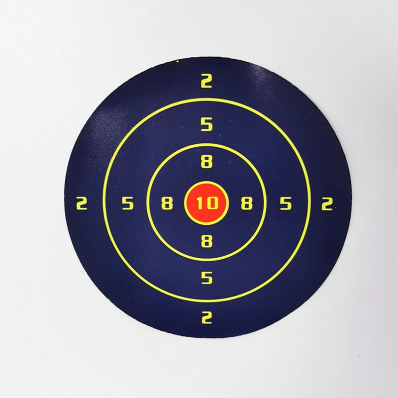 Dark blue background splash fluorescent yellow shooting practice sticker