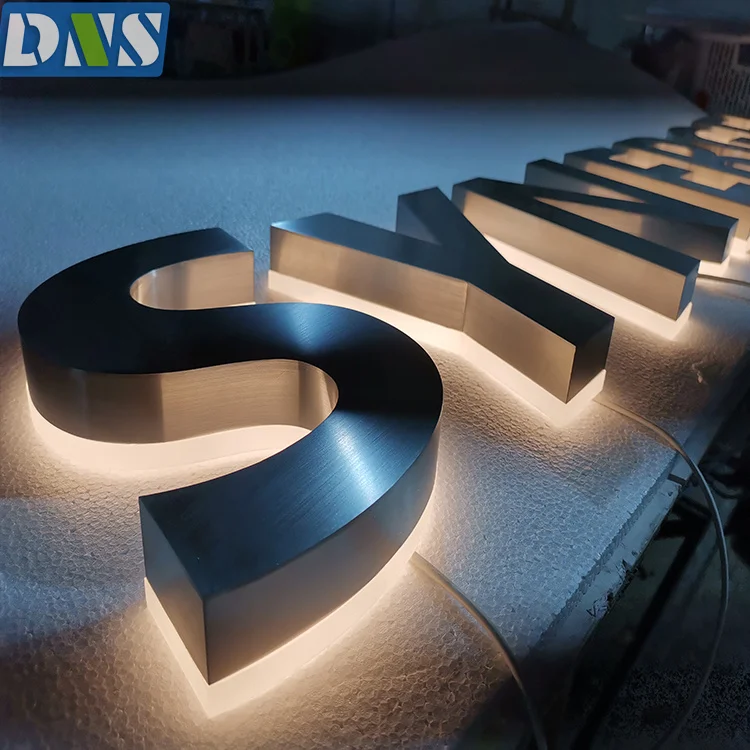 signs acrylic letters business  store 3d backlit sign led signage custom outdoor logo