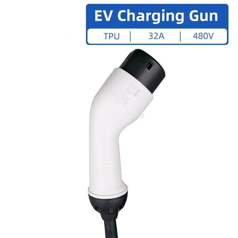 UENew Energy Vehicle 3 Phase 32a 480v Ip55 Ac Ccs Type 2 Ev Charging Gun With 3.5 Meters Cable