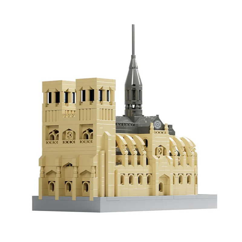 My92113 World Famous Architecture 3d Model Bricks Mini Building Blocks Toys Notre Dame Cathedral Eiffel Tower Roman Colosseum