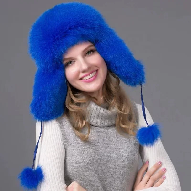 Женская зимняя шапка из натурального