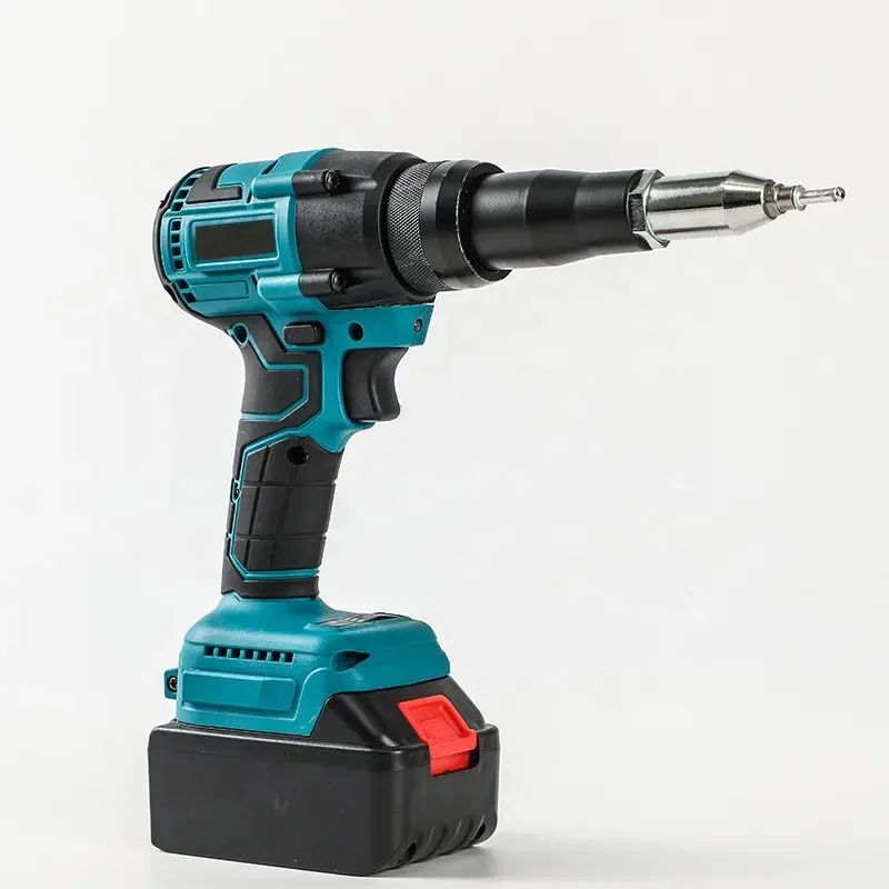 Portable Cordless Power Tools Rivet Tool 2.4-4.8mm Electric Battery 21V  Rivet Nut Gun with LED Light
