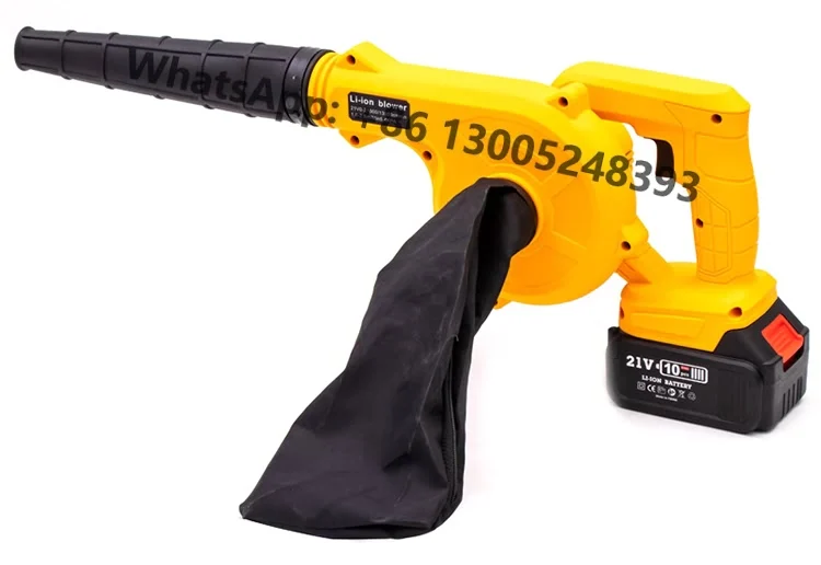 21V 600W Powerful Dust Removal Hair Dryer Cleaning Machine DIY Home Portable Cordless Mini Electric Blower for Garden