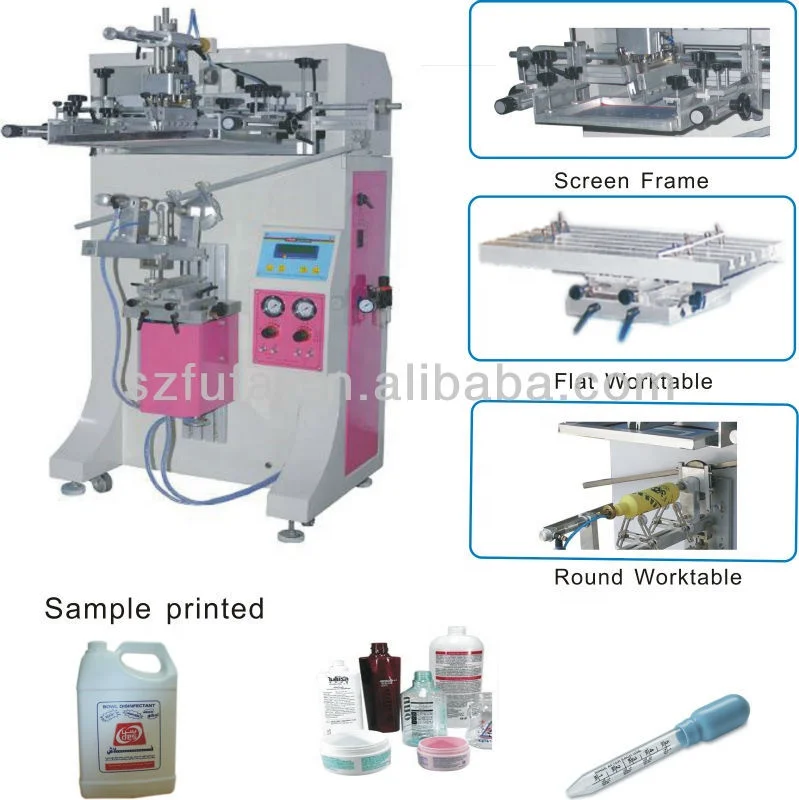 Round / Cylinder Silk Screen Printing Machine For Plastic Cup