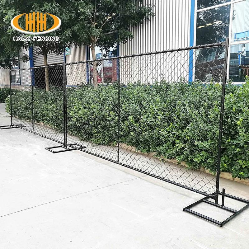 Haiao Galvanized Steel Wire Movable Temporary Security Fence With Gate Temporary Fence Chain Link Fence For Construction Site