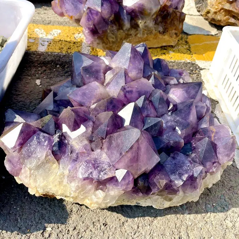 Hot sale large Amethyst cluster flower natural raw rough Amethyst cluster for decoration