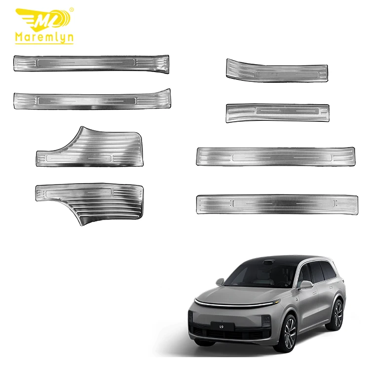 Maremlyn Inner Outer Door Scuff Plate Step Sill Protection Car Door Protector For Lixiang L9 Spare Parts 2024