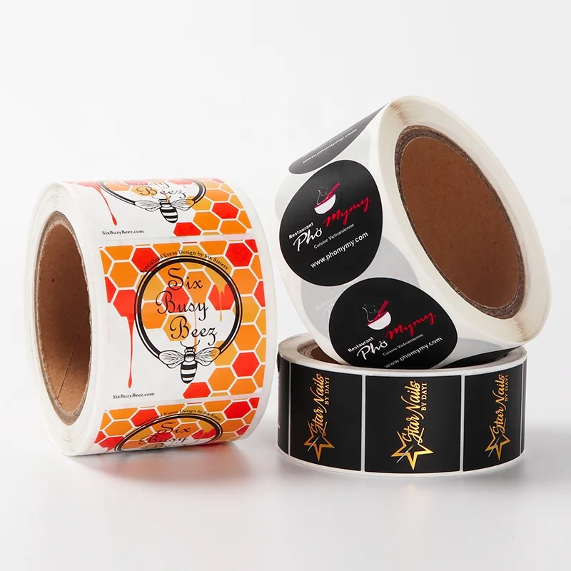 Custom label sticker logo product design custom printing coffee