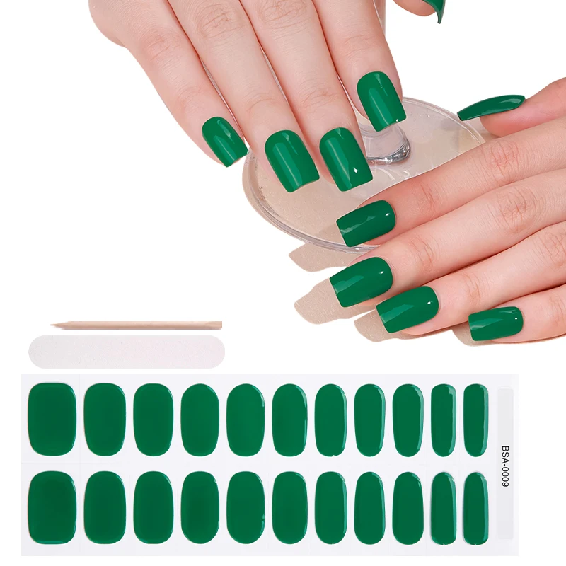 new launch easy apply more fitter 100% pure polish un UV bare semi cured Gel Nail Stickers