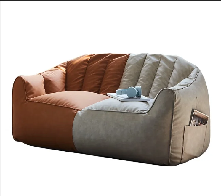 Nordic fabric velvet Modern Professional Supplier Comfortable Livining Room Single Lazy fabric bean bag armchair sofa chair