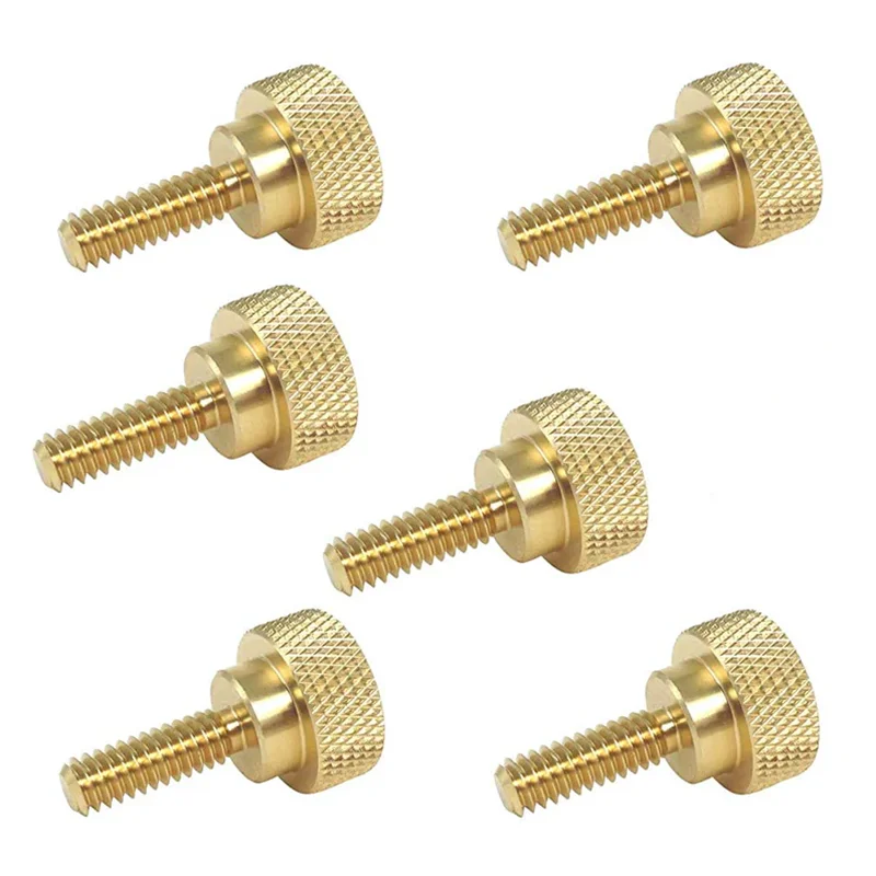 Custom m3 m4 m5 m6 8-32 4-40 shoulder brass knurled thumb screw
