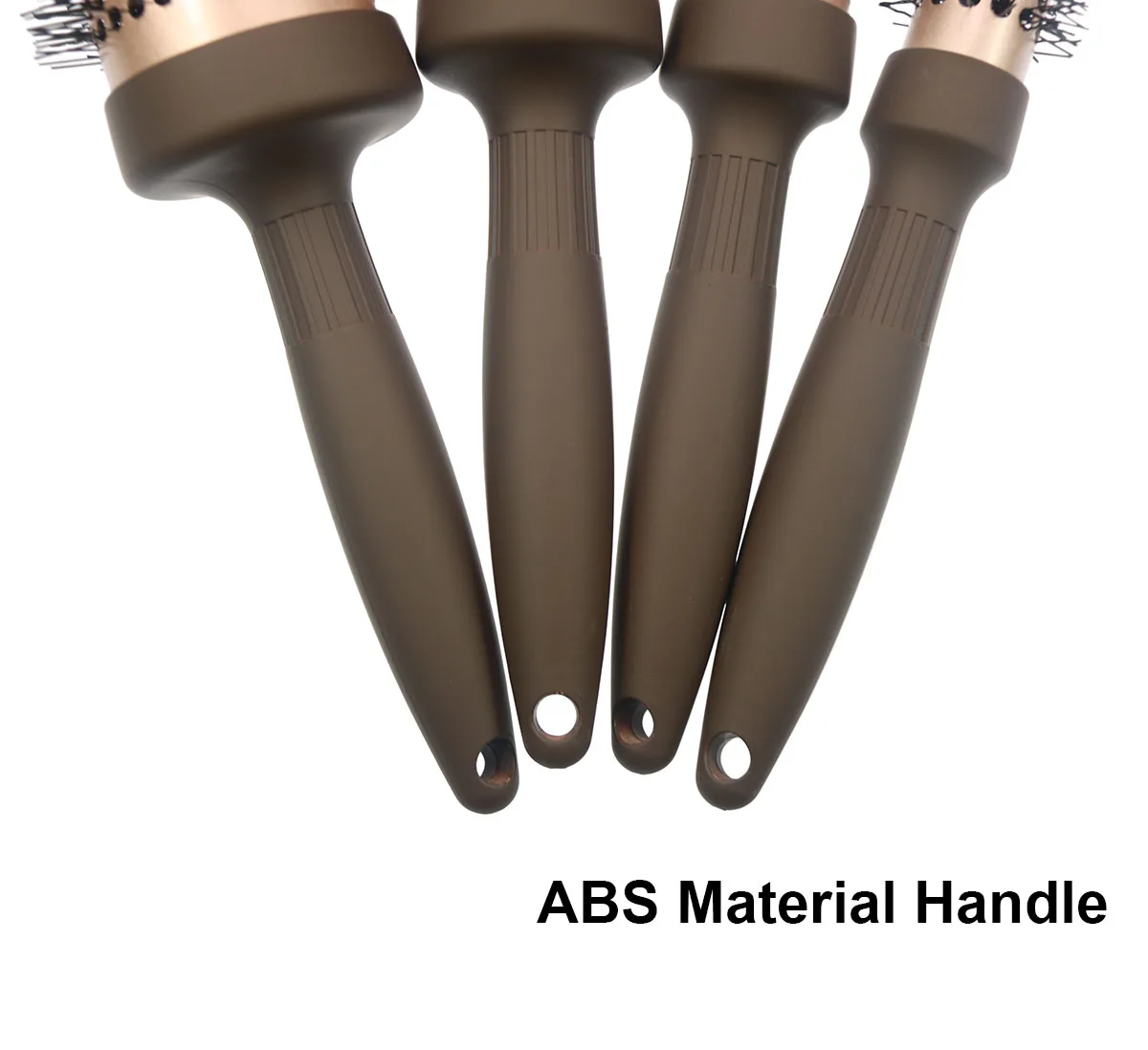 Private Label High Quality Nylon Bristle Styling Hair Brush Extra Long Barrel Brush Ceramic Round Hair Brush