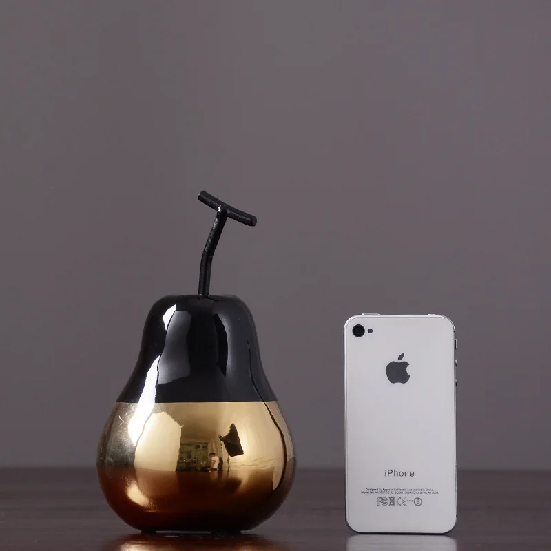 modern home ornament big pear fruit shaped ornaments creative ceramic crafts for living  room porch TV cabinet table decoration